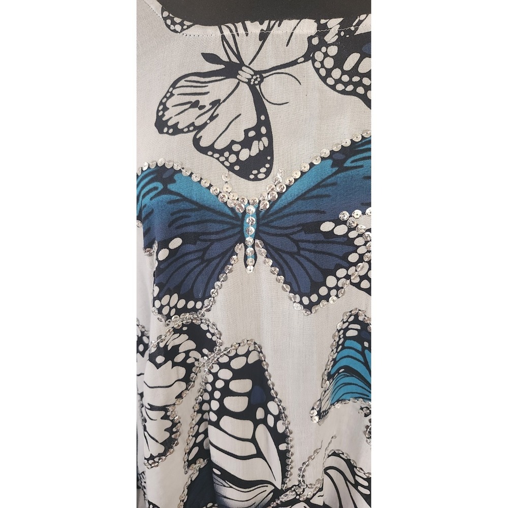 NWT Bamboo Source Butterfly Summer Beach Swim Cover Up One Size Kimono Poncho - Picture 2 of 4